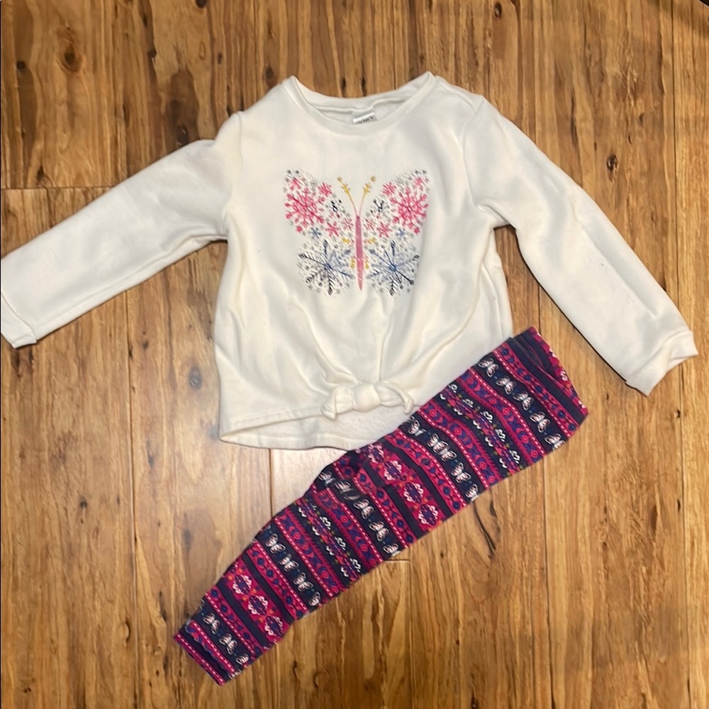 Carters Butterfly Top and Leggings Set